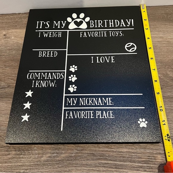 Absolutely Adorable I CHEWS YOU Block and Pup Birthday Board- NWT - Picture 4 of 7
